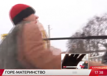 Персонаж сюжету про неблагополучну родину накинувся на знімальні групи двох національних телеканалів